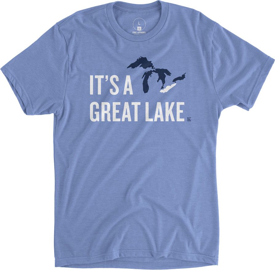 Erie Apparel Adult Lake Erie Blue Great Lake T-Shirt