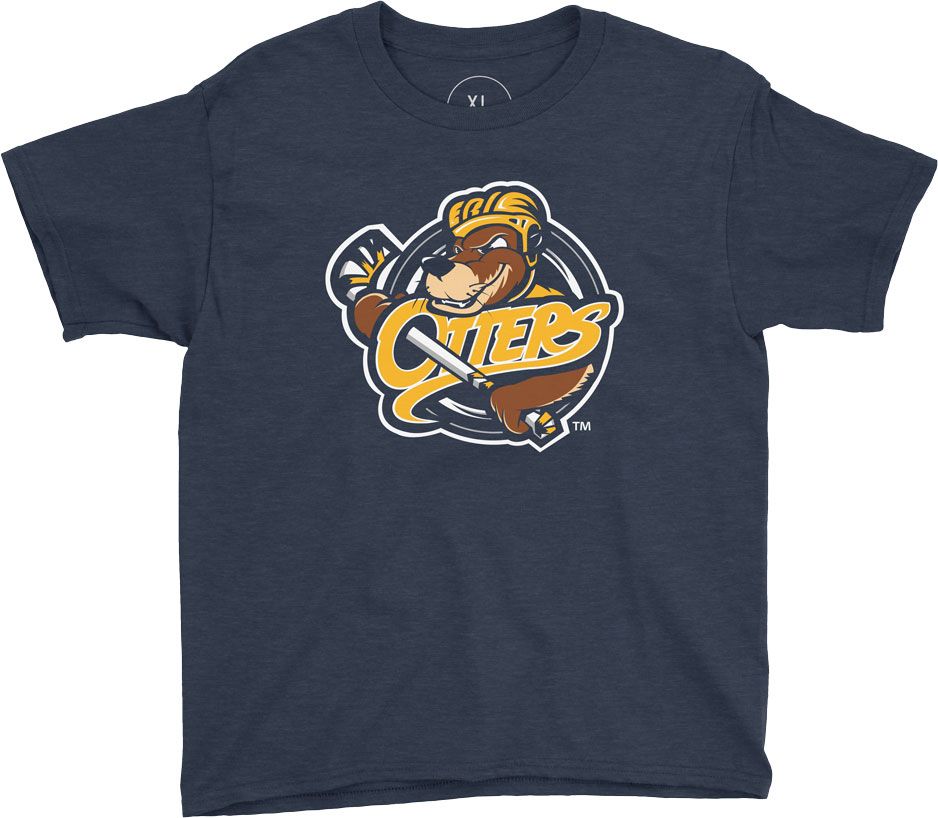 Erie Apparel Youth Erie Otters Navy Logo T-Shirt
