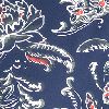 Scroll Flourishes Navy