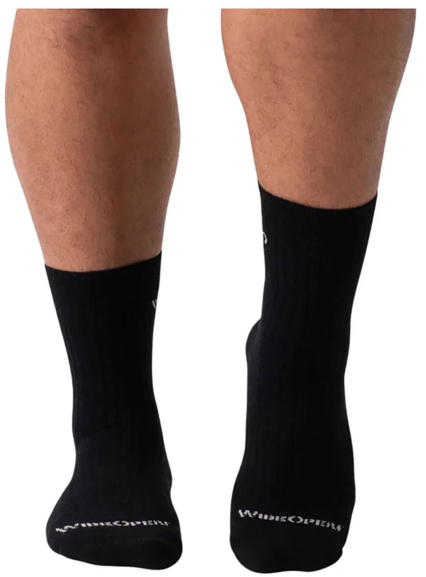 Wide Open Men's Solid Cushioned Micro Crew Socks