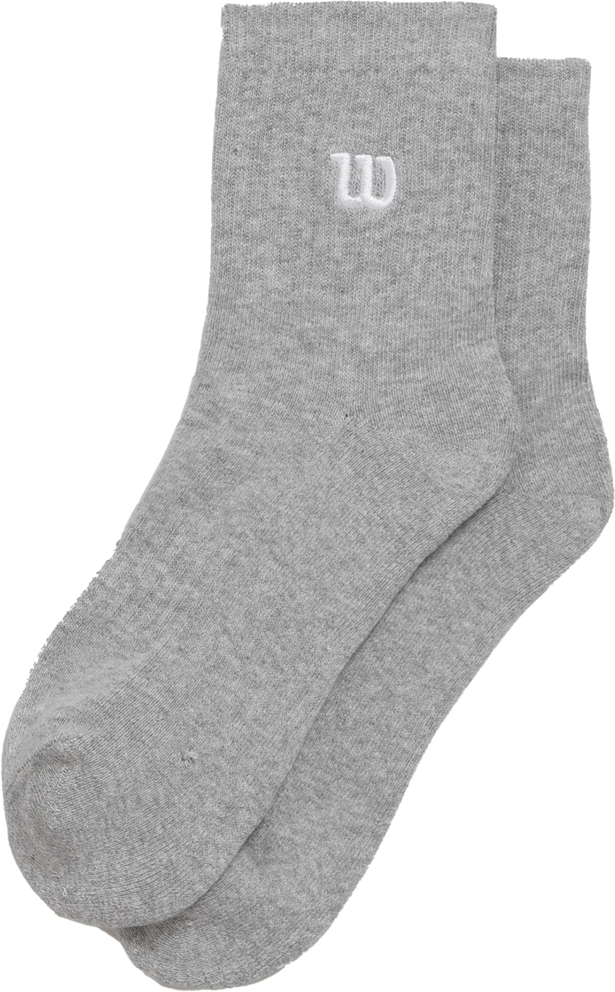 Wilson Adult Quarter Top Tennis Socks Medium Heather Gray thumbnail
