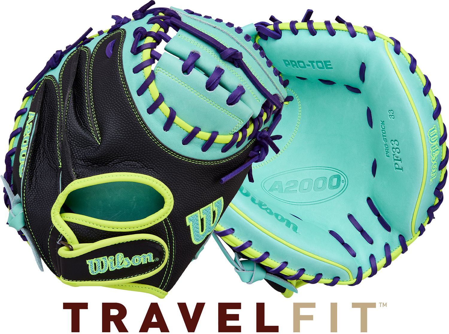 Wilson 33" PF33 Pedroia Fit A2000 SuperSkin Series Catcher's Mitt