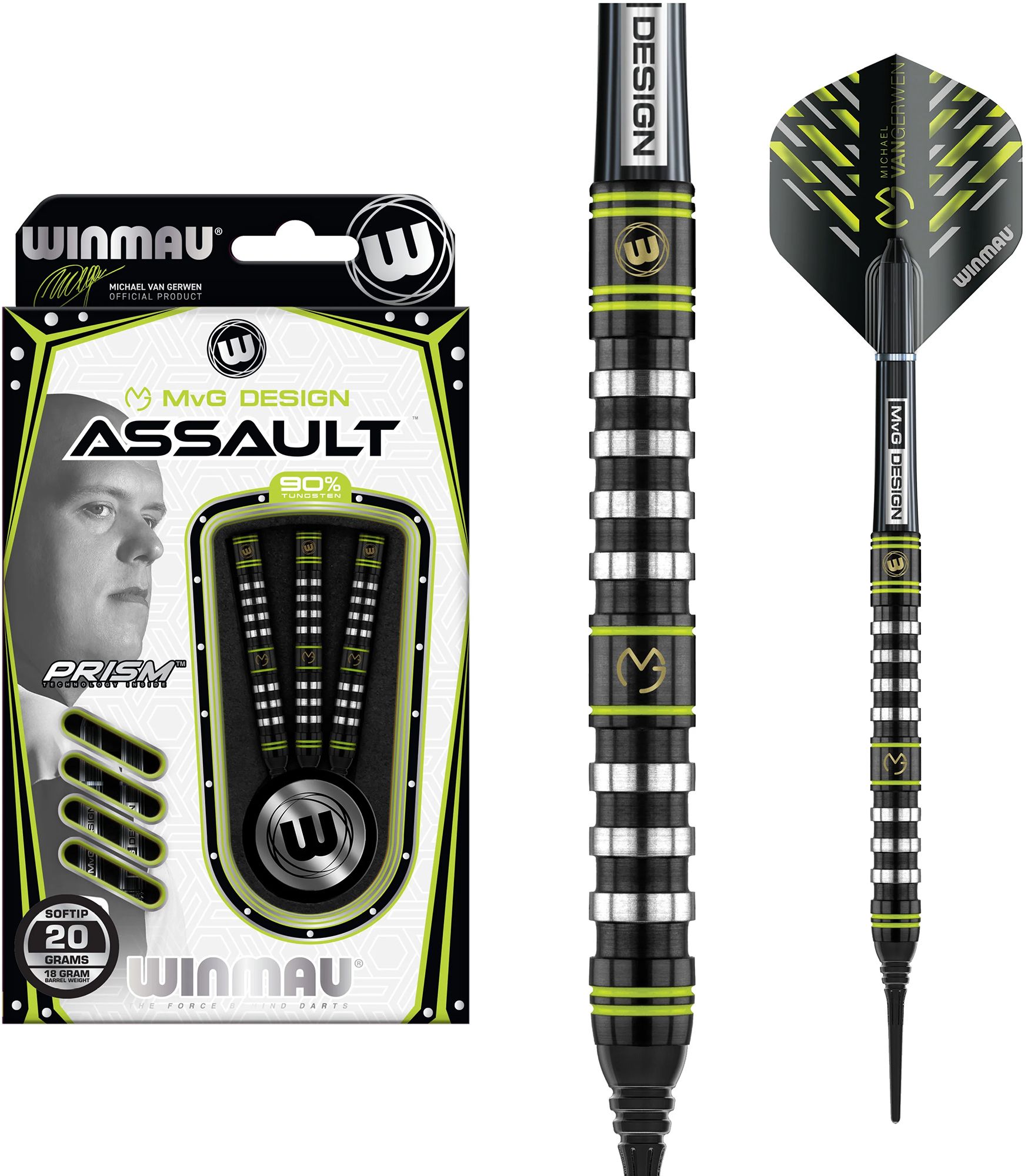 Winmau MvG Assault Soft Tip Darts 20g