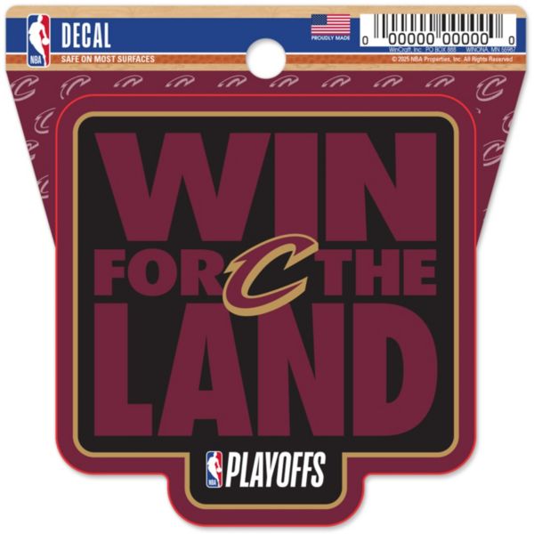 WinCraft 2024-25 NBA Playoffs Cleveland Cavaliers "Win For The Land" Decal