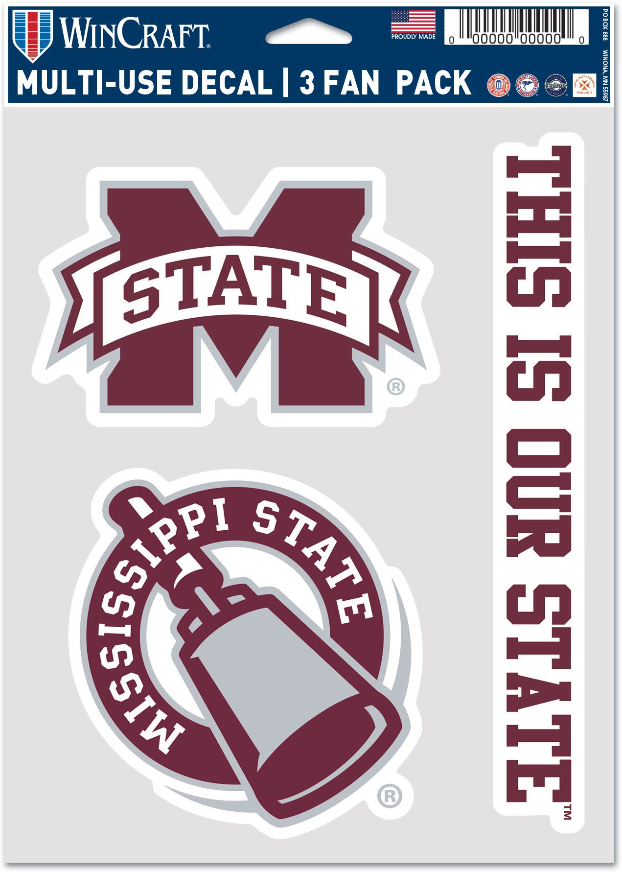 WinCraft Louisville Cardinals 3-Pack Decal