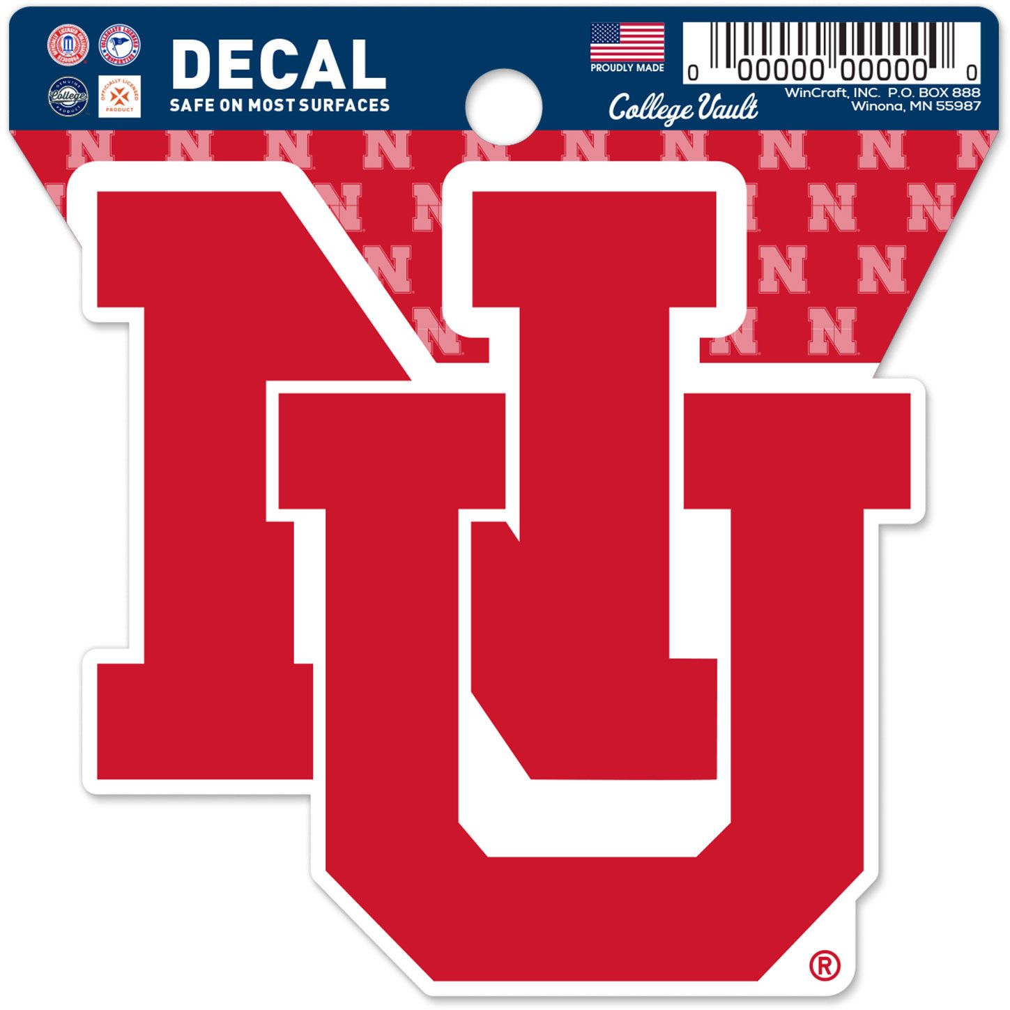 WinCraft Nebraska Cornhuskers Retro Logo Clean Cut Decal