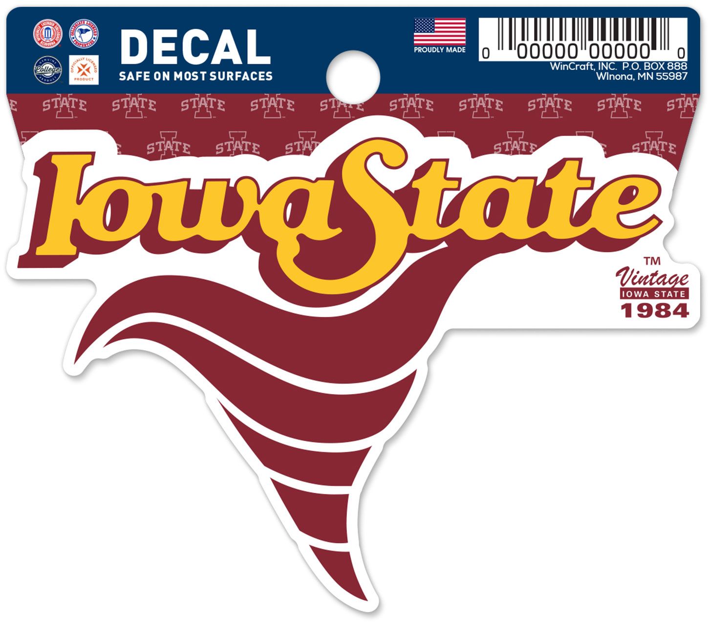WinCraft Iowa State Cyclones Retro Logo Clean Cut Decal