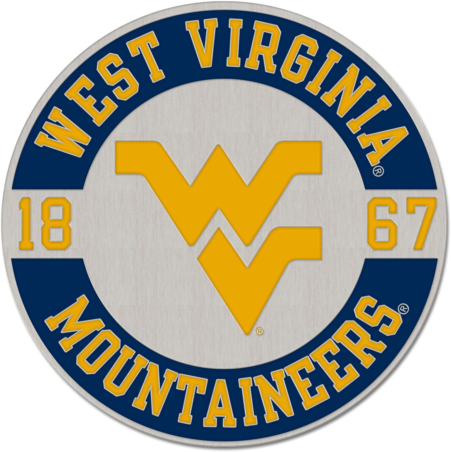 WinCraft West Virginia Mountaineers Round Est. Date Collector Pin