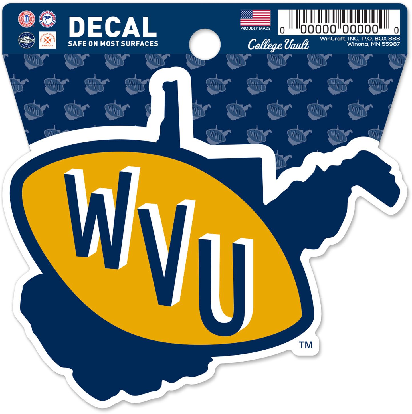 WinCraft West Virginia Mountaineers Retro Logo Clean Cut Decal