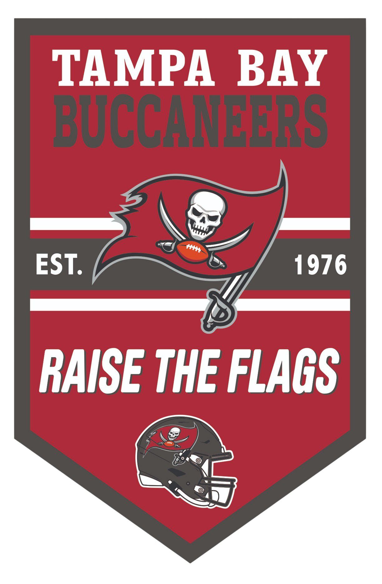 WinCraft Tampa Bay Buccaneers 11" X 17" Chevron Sign