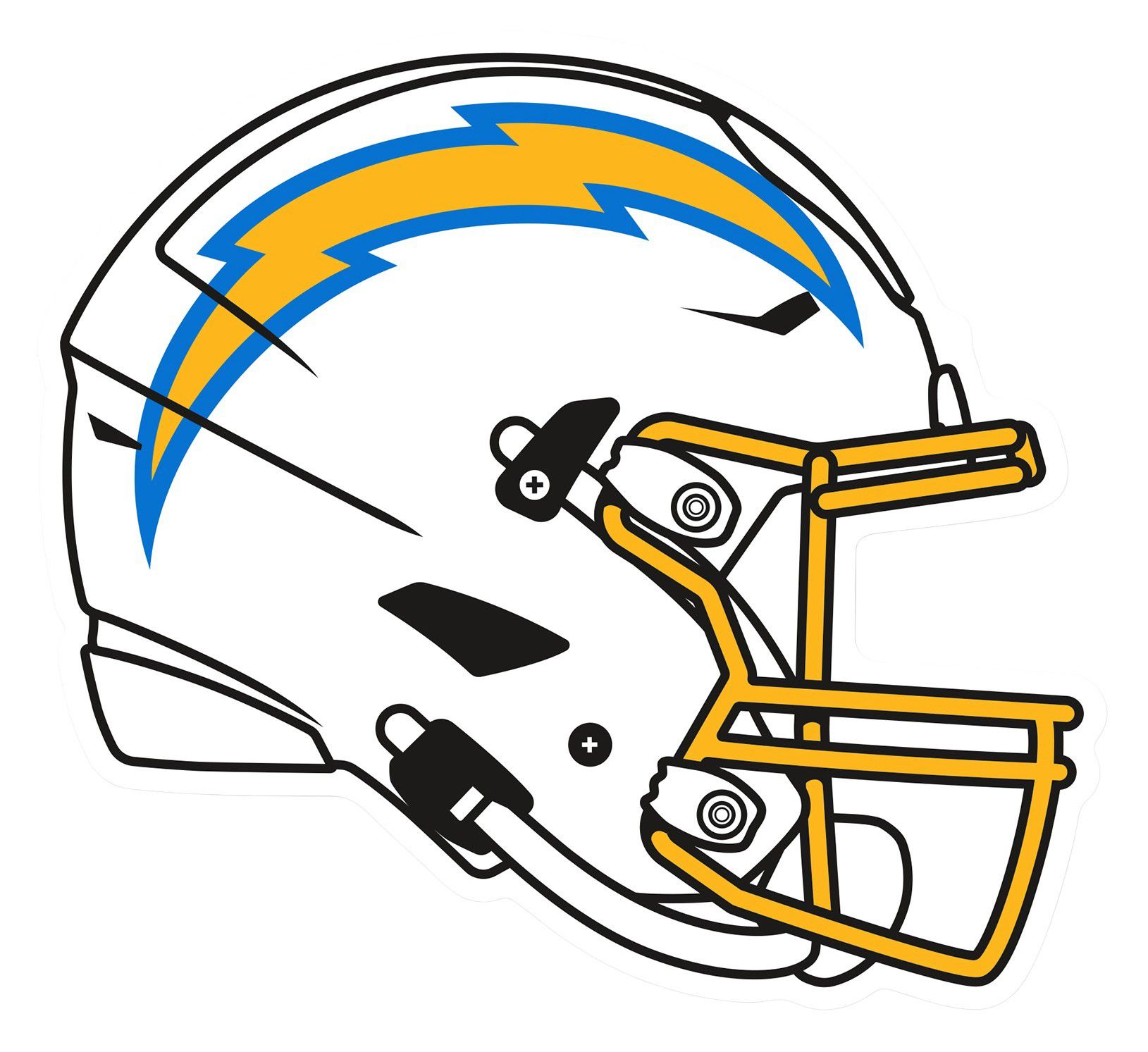 WinCraft Los Angeles Chargers 11" X 12" Helmet Sign