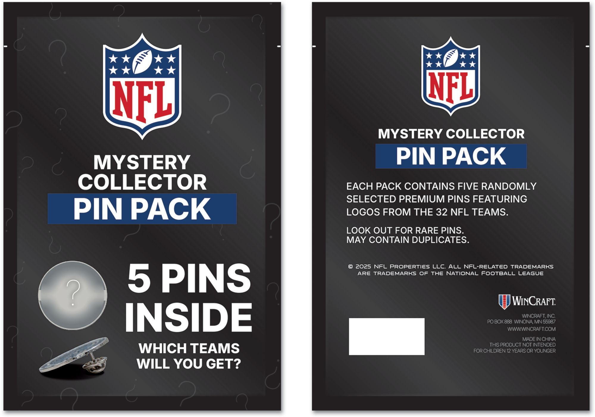 WinCraft NFL Mystery Collector Pin Pack