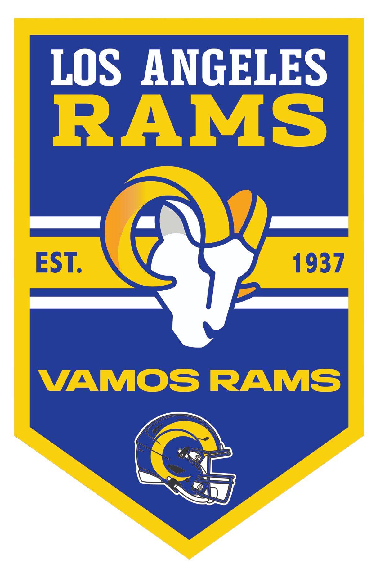 WinCraft Los Angeles Rams 11" X 17" Chevron Sign