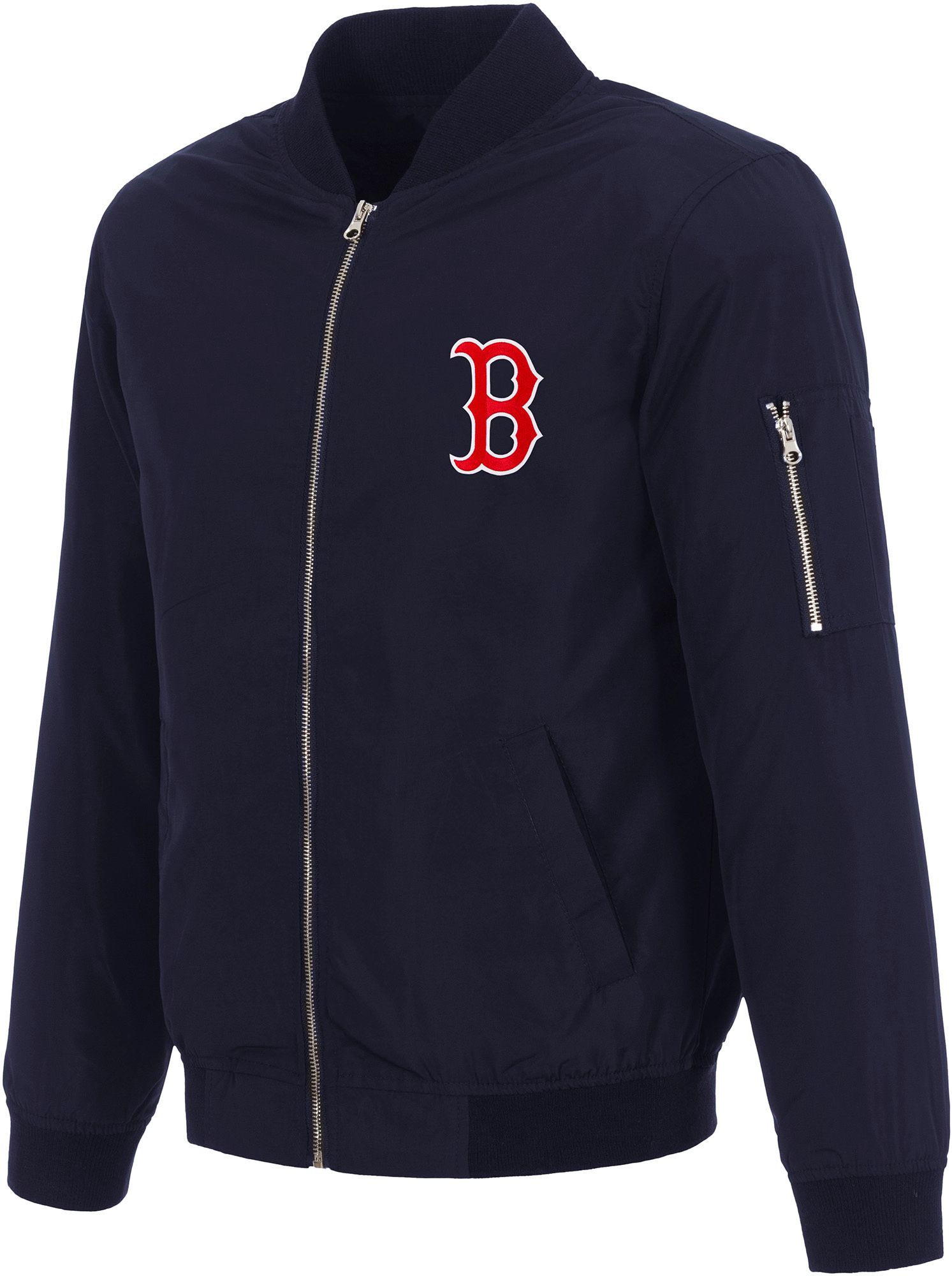 JH Design Men's Boston Red Sox Navy Bomber Jacket