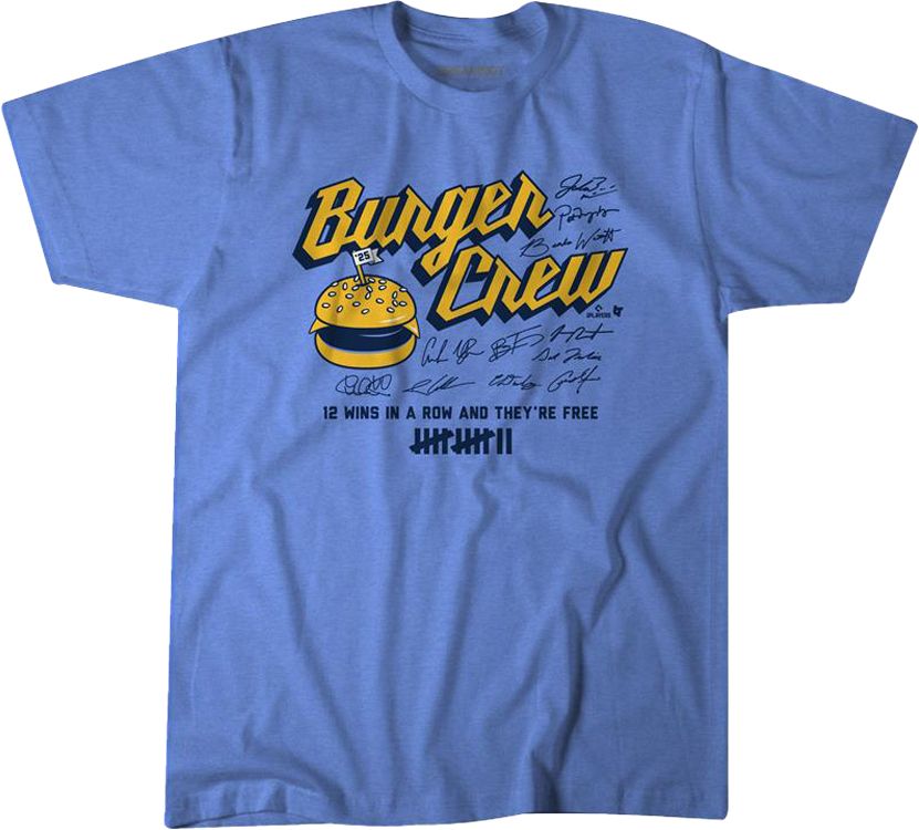 BreakingT Adult Milwaukee Burger Crew Blue T-Shirt