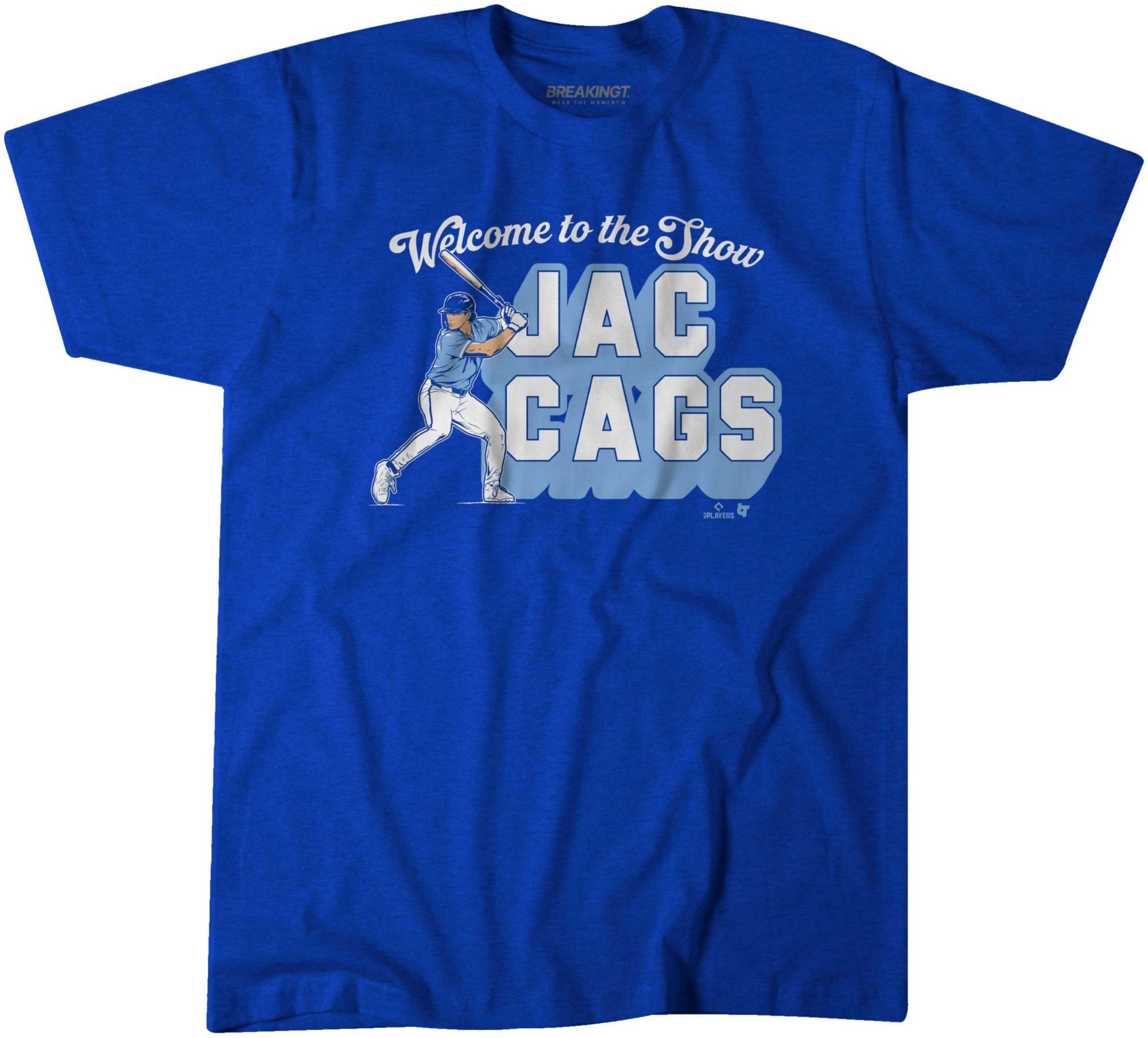 BreakingT Adult Kansas City Jac Caglianone 'Welcome Cags' Blue T-Shirt