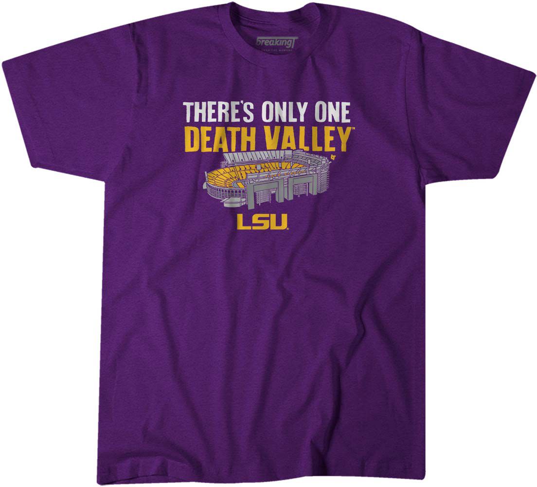 BreakingT Adult LSU Tigers Purple 'There's Only One Death Valley' T-Shirt