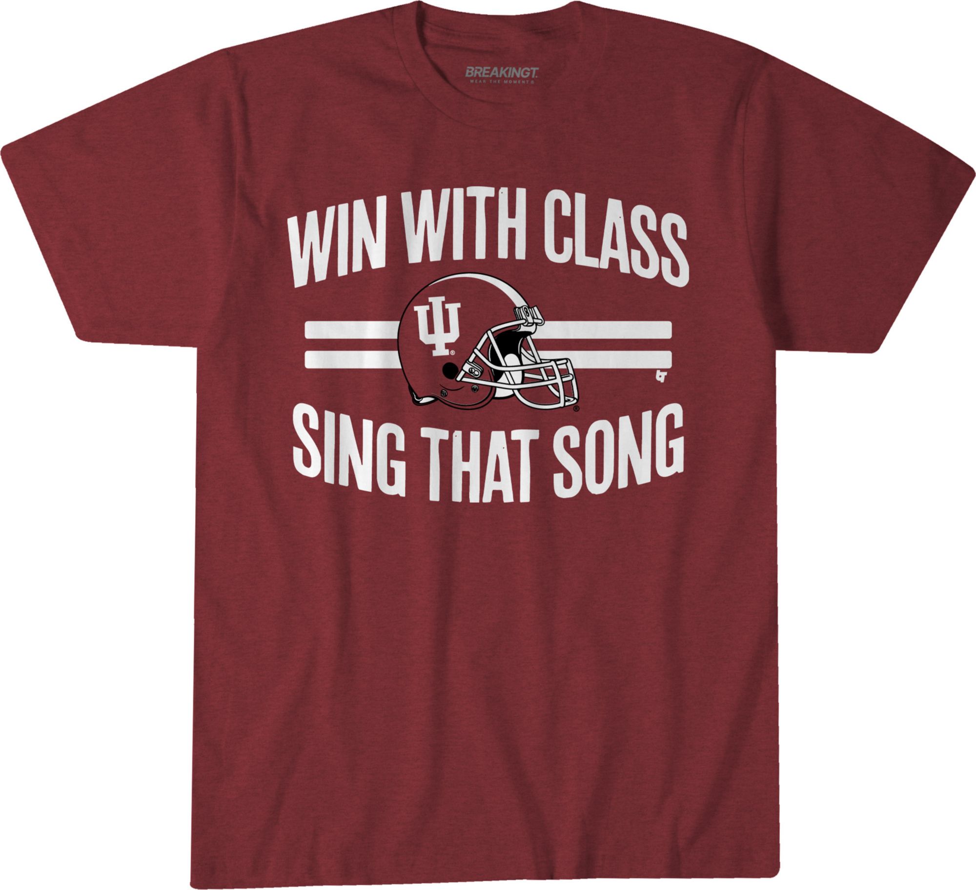 BreakingT Adult Indiana Hoosiers 'Win With Class, Sing That Song' Maroon T-Shirt