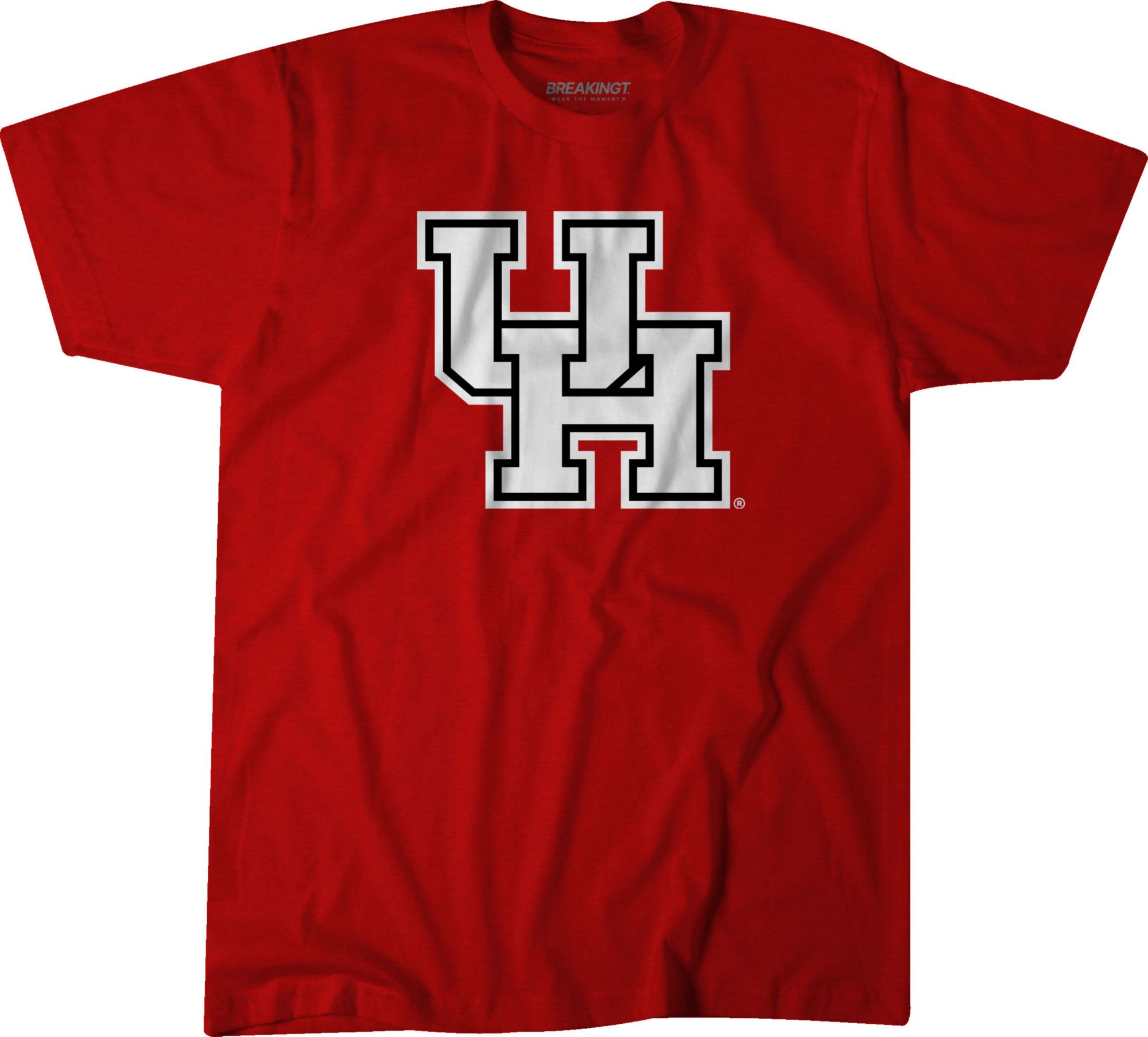 BreakingT Men's Houston Cougars Red Lockup T-Shirt