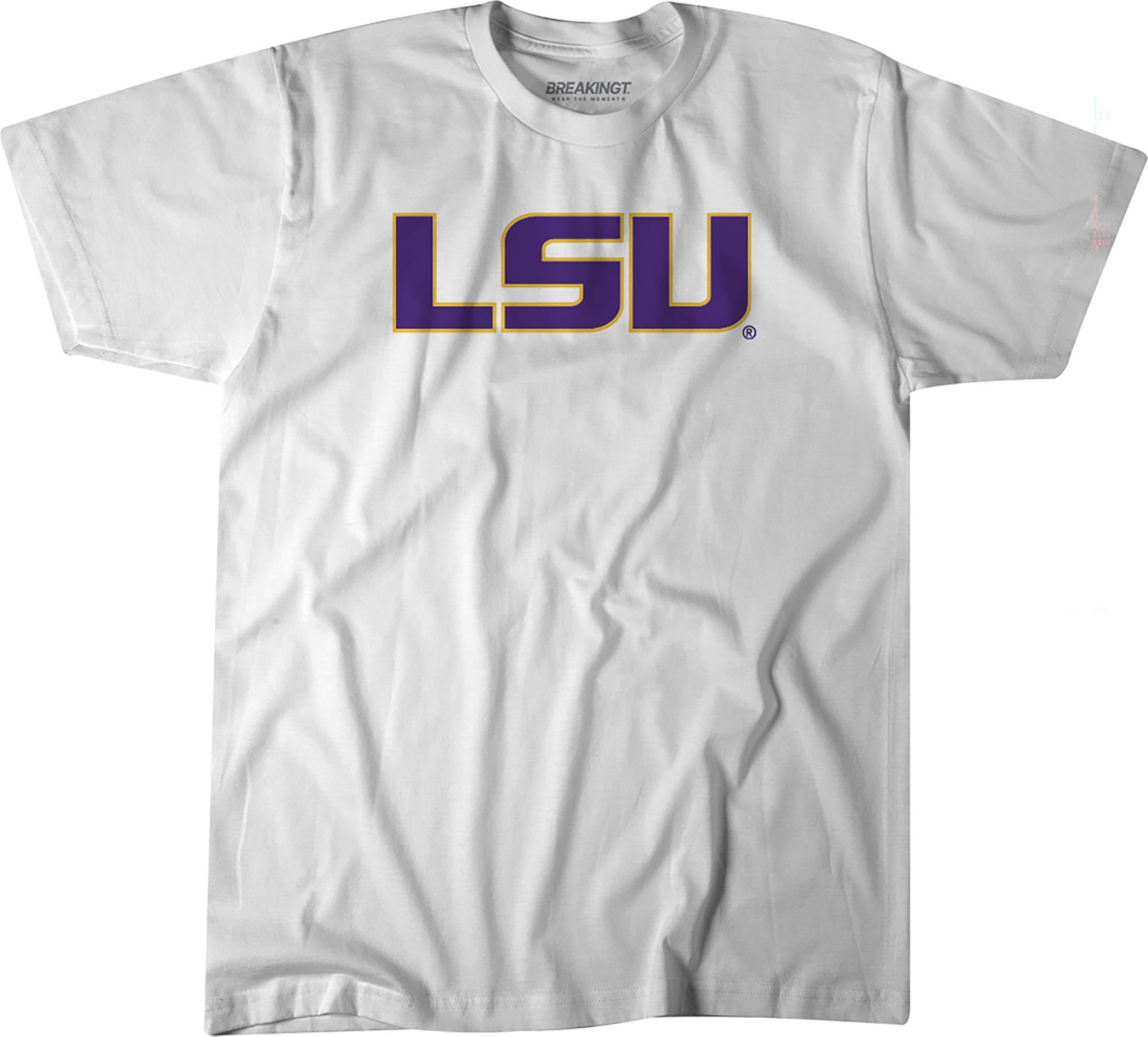 BreakingT Men's LSU Tigers White Color Out T-Shirt