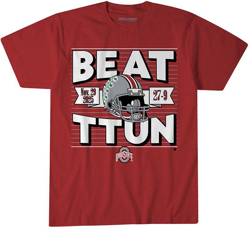 BreaktingT Adult Ohio State Buckeyes 'Beat TTUN' Scarlet T-Shirt