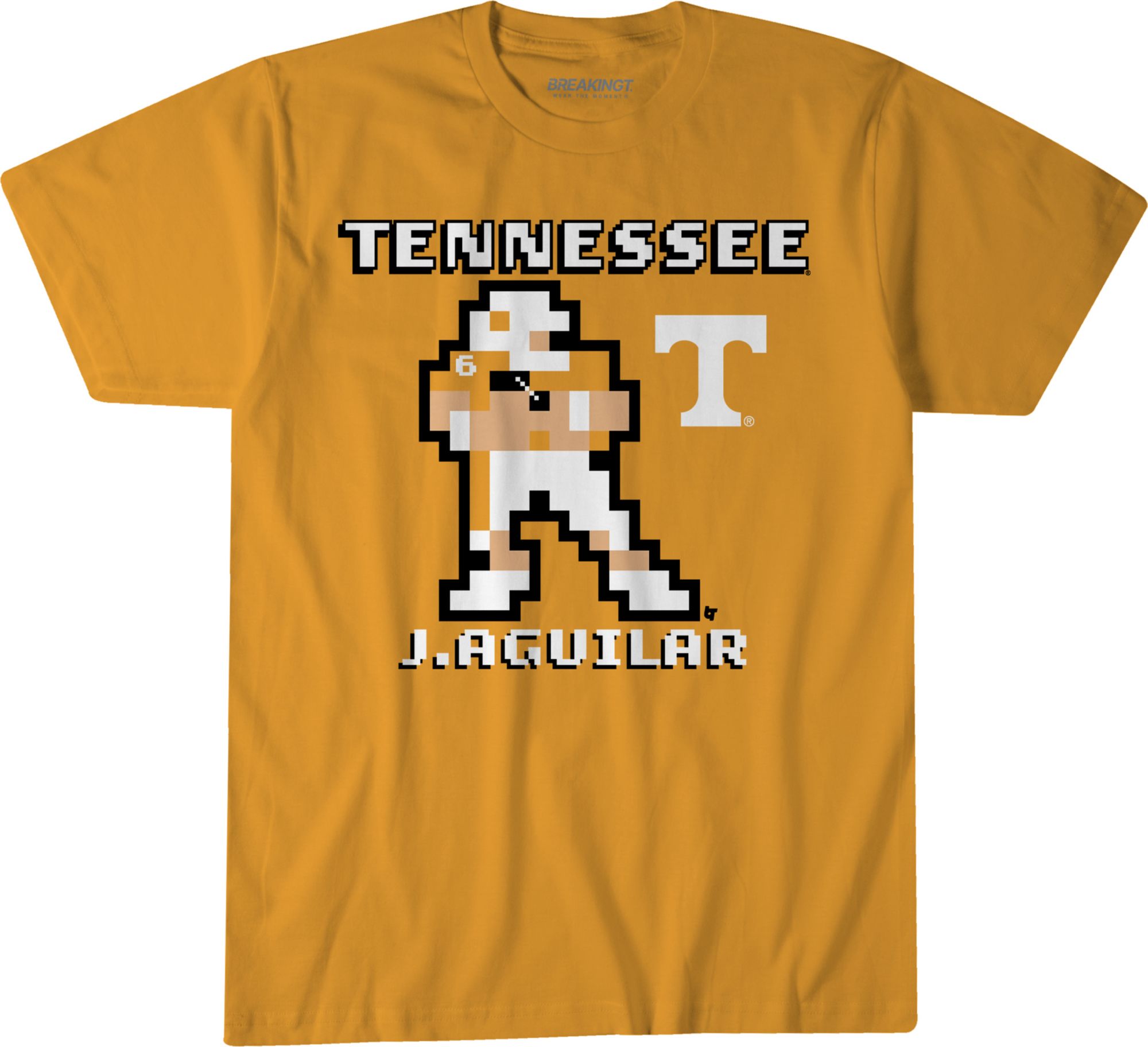 BreakingT Men's Tennessee Volunteers Joey Aguilar #6 Orange T-Shirt