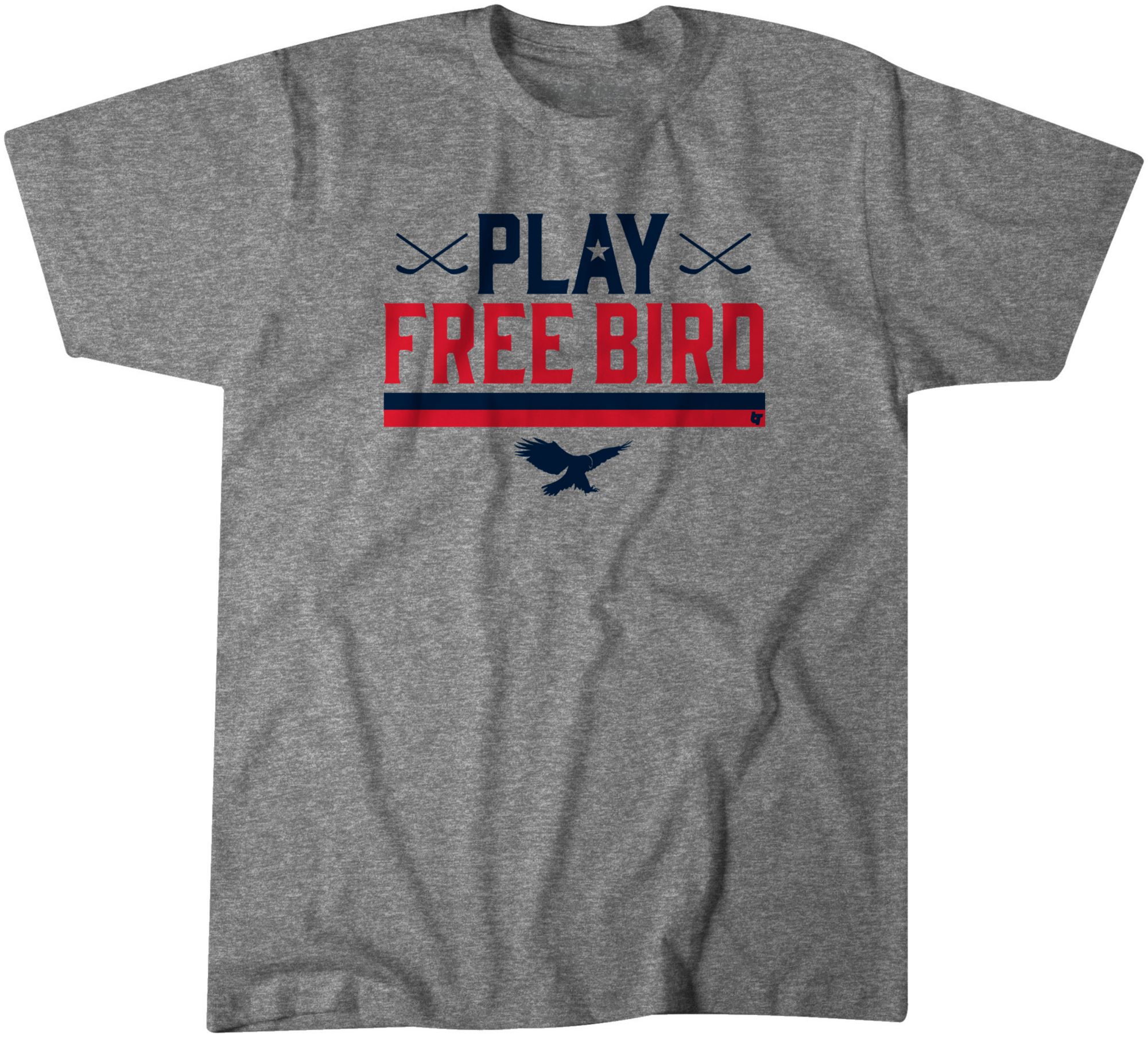 BreakingT Adult U.S.A. 4 Nations Face-Off Play Free Bird Grey T-Shirt