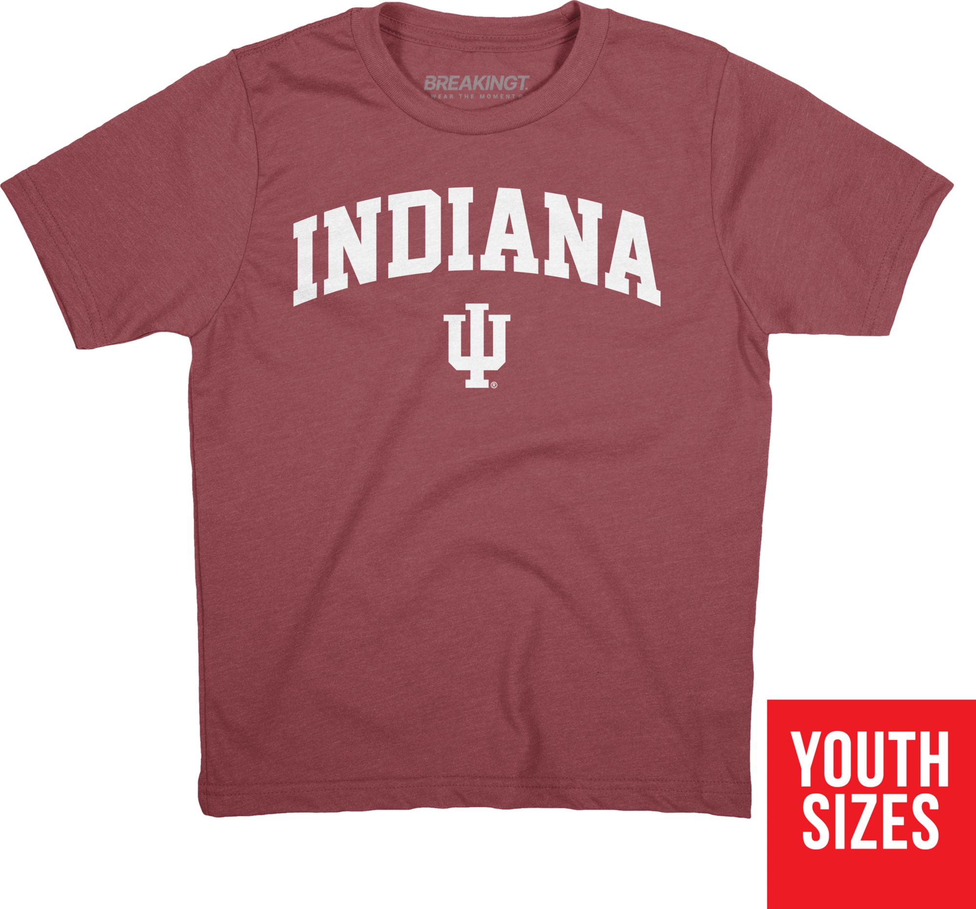BreakingT Youth Indiana Hoosiers Crimson Wordmark T-Shirt