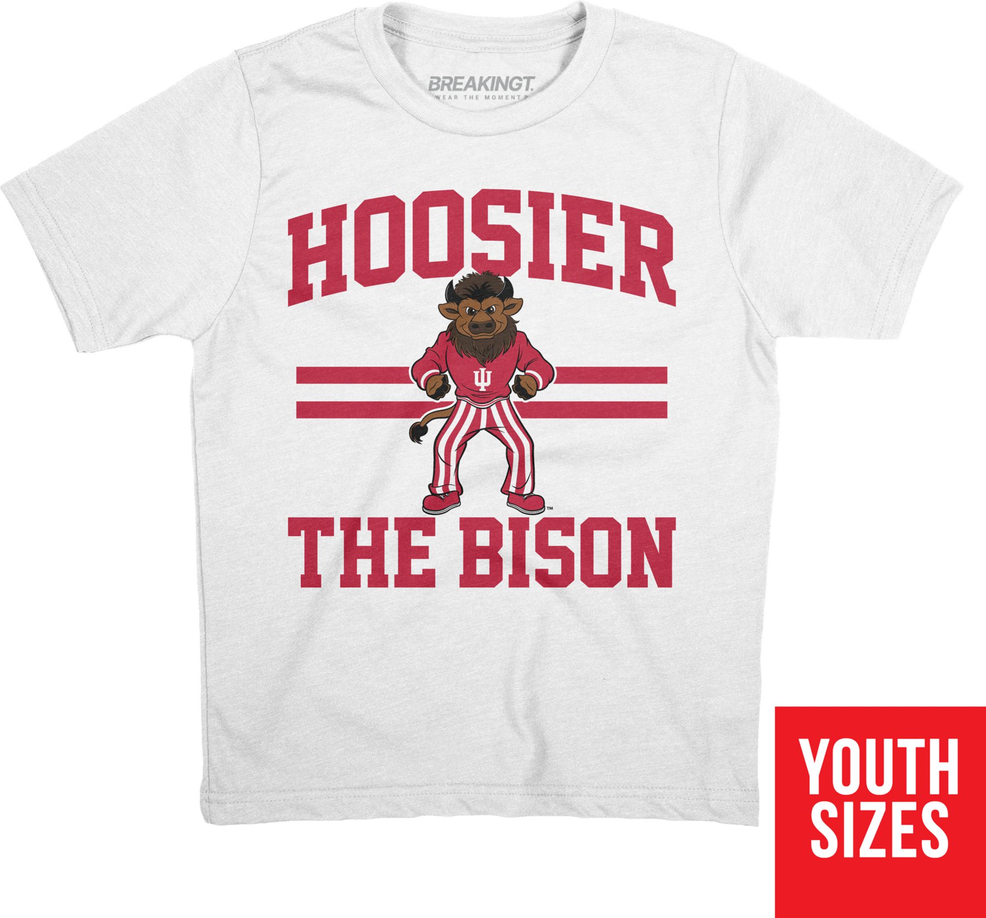 BreakingT Youth Indiana Hoosiers White T-Shirt