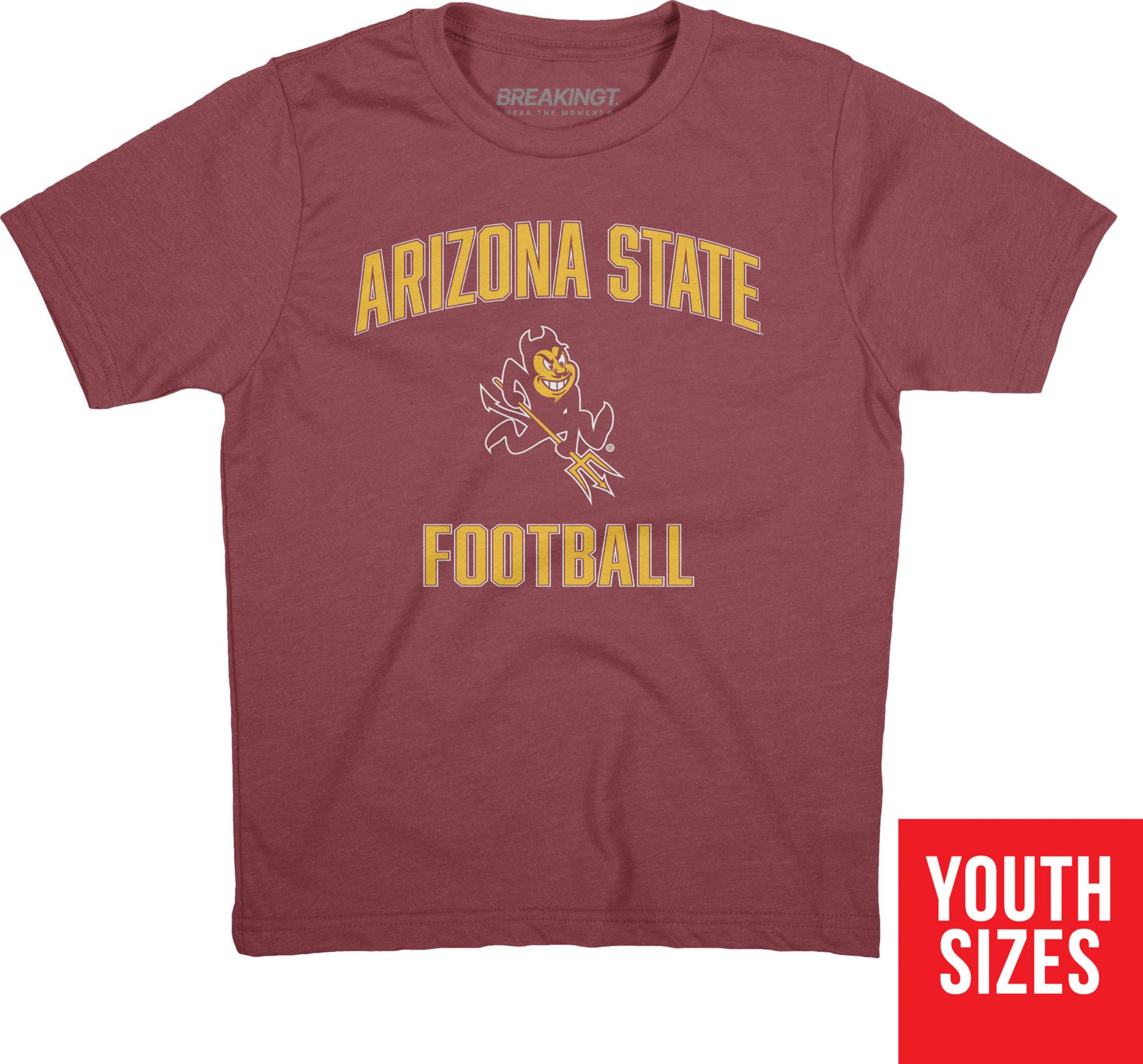 BreakingT Youth Arizona State Sun Devils Maroon Sparky Logo T-Shirt