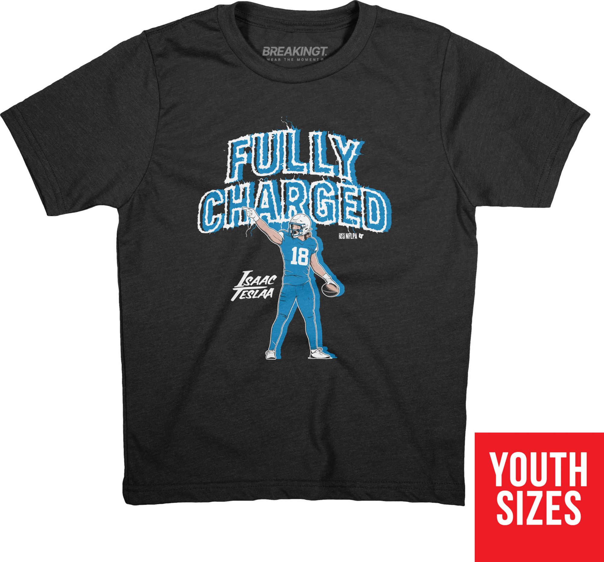 BreakingT Youth Detroit Isaac TeSlaa 'Fully Charged' Black T-Shirt