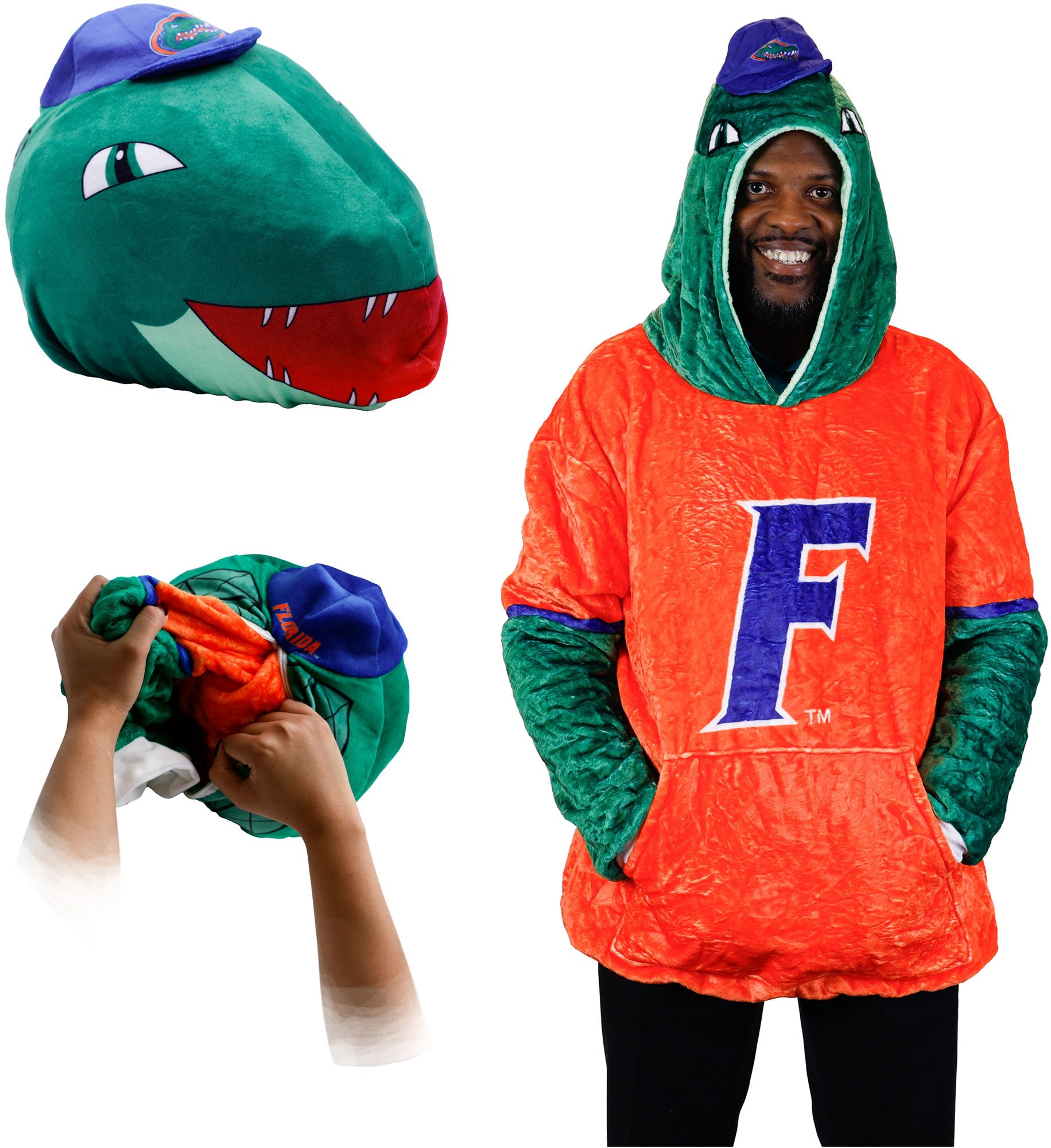 Orange Onions Florida Gators Snugible 2-in-1 Blanket Hoodie and Pillow