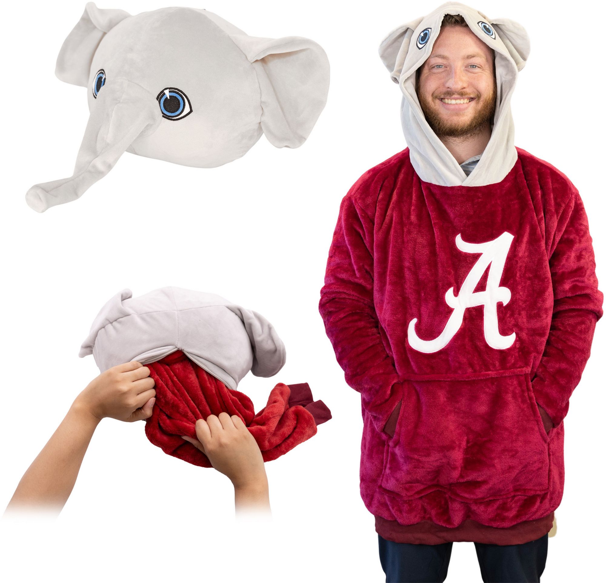 Orange Onions Alabama Crimson Tide Snugible 2-in-1 Blanket Hoodie and Pillow