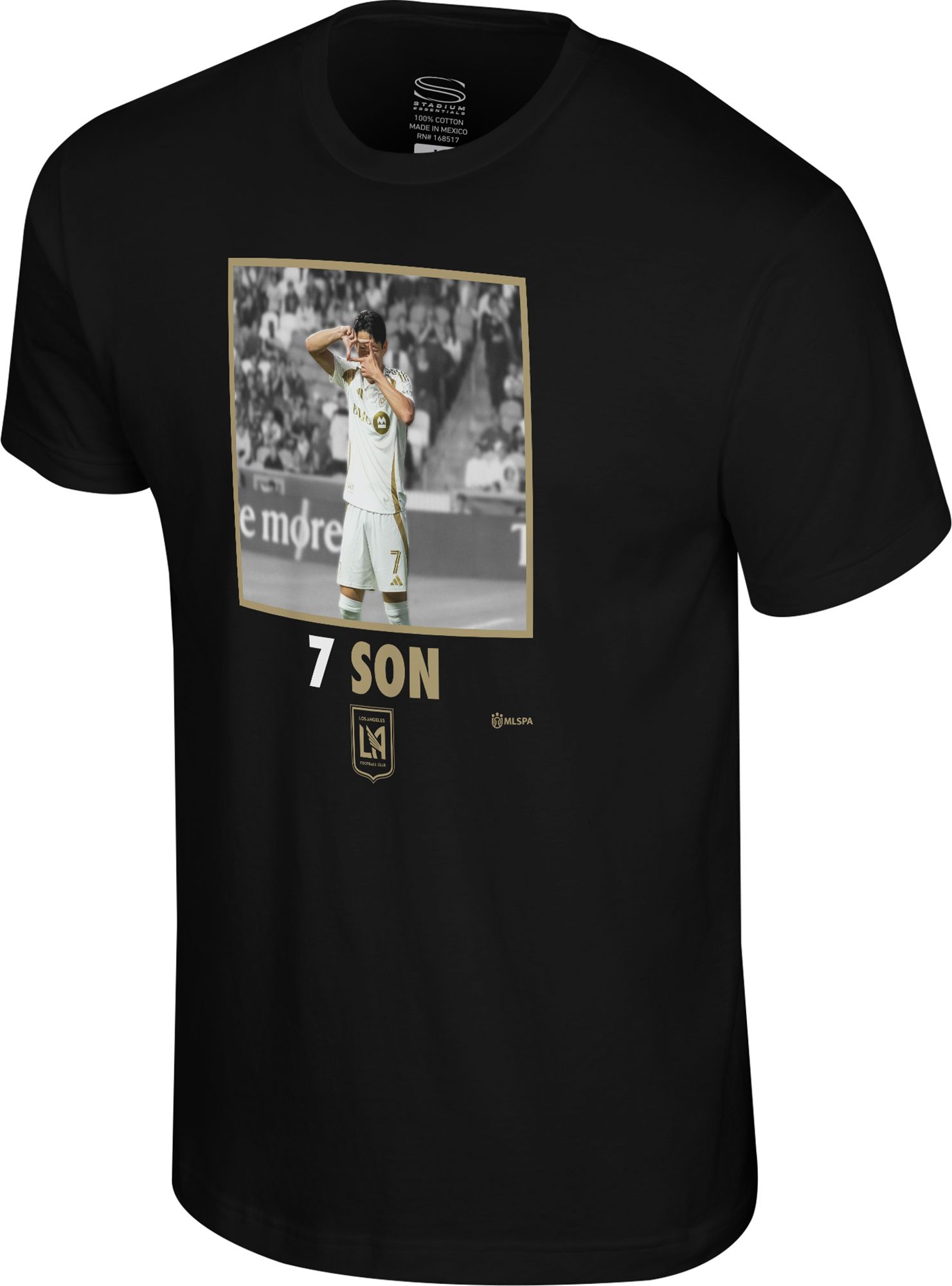 Stadium Essentials Adult Los Angeles FC Son Heung-Min #7 Black T-Shirt