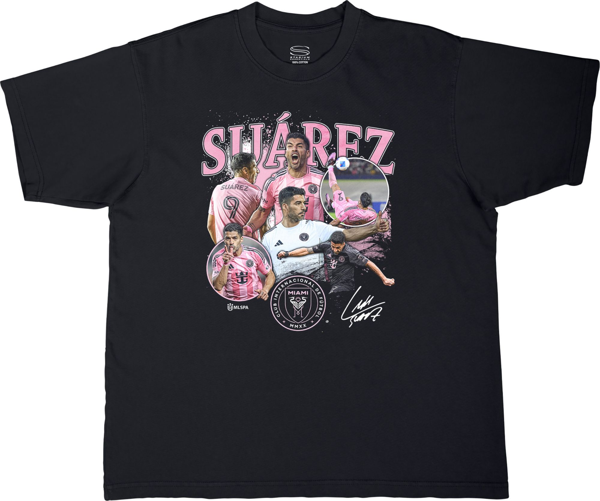 Stadium Essentials Adult Inter Miami CF Luis Suárez #9 Black T-Shirt