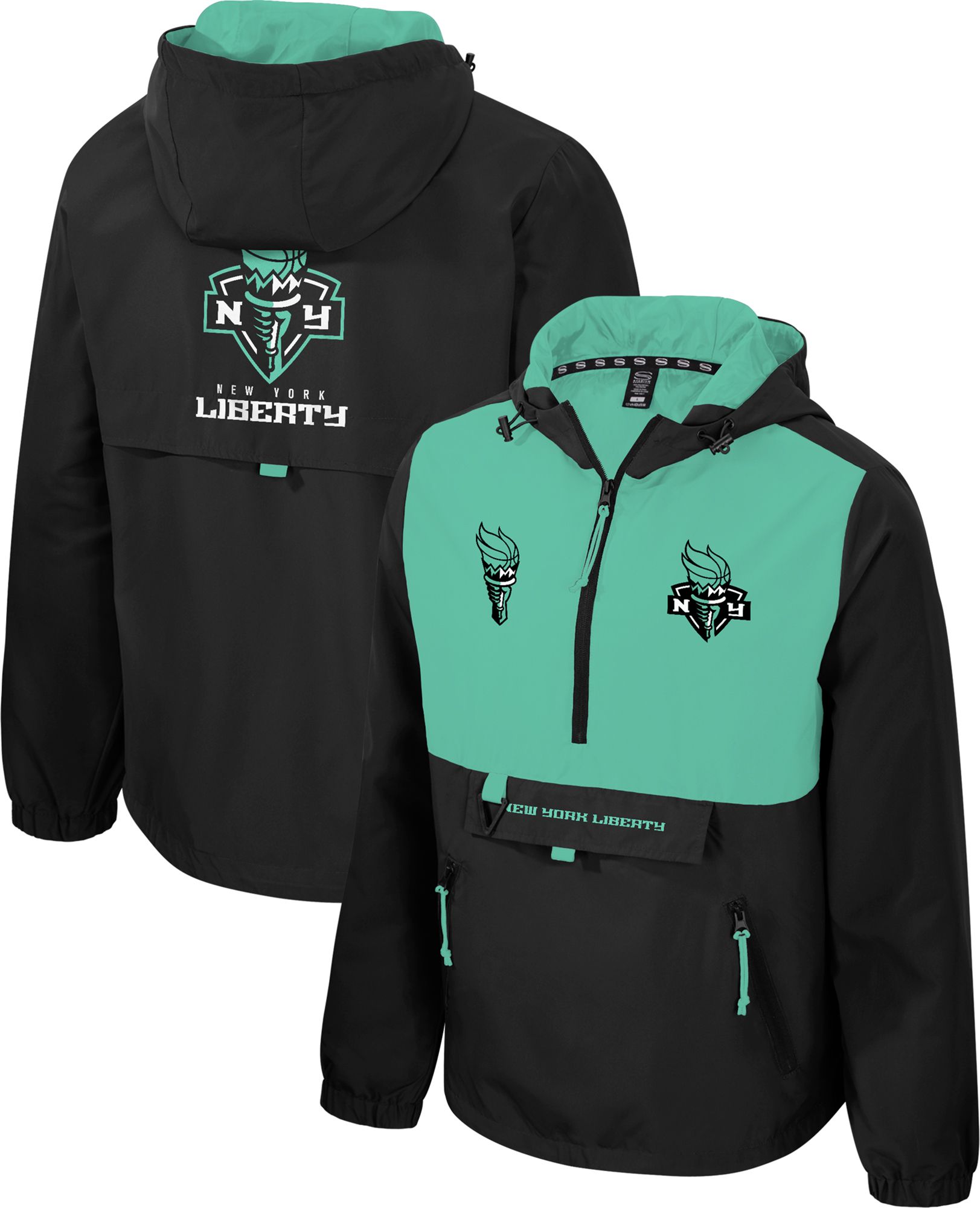 Stadium Essentials Adult New York Liberty Black Legend Challenger 1/4 Zip