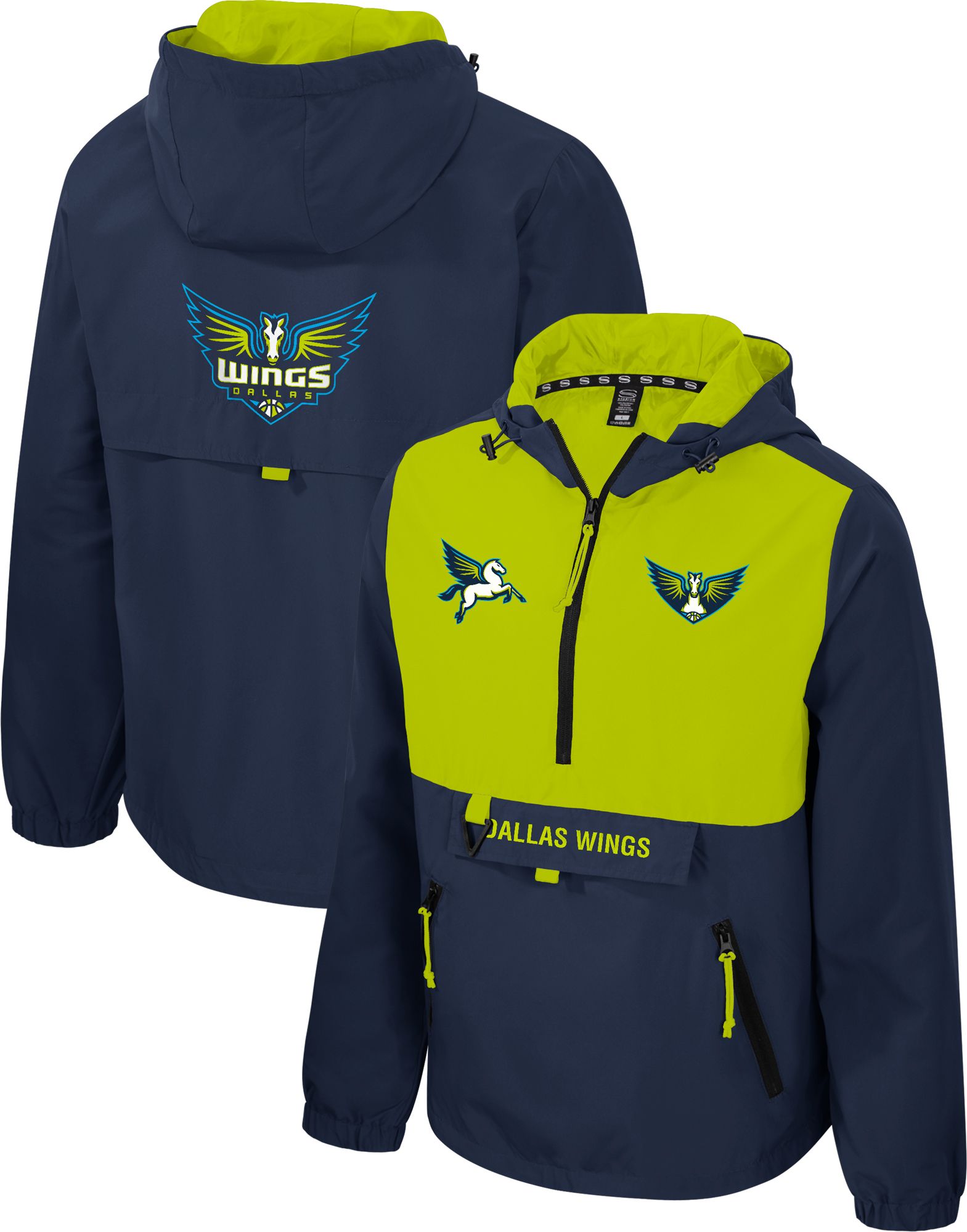 Stadium Essentials Adult Dallas Wings NAVY Legend Challenger 1/4 Zip