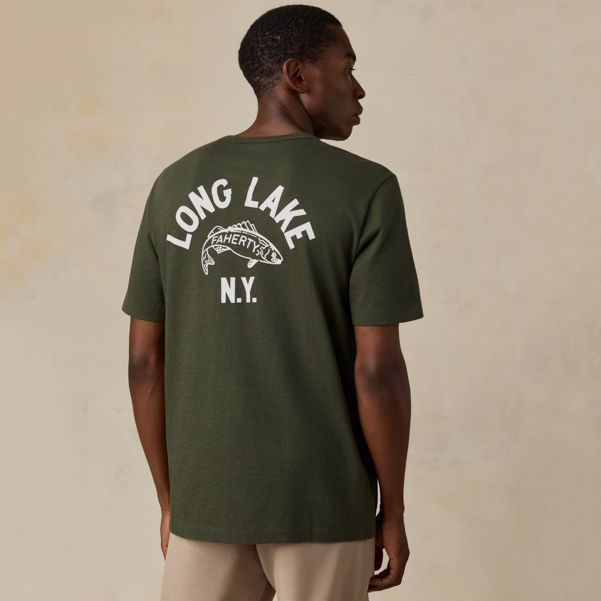 Faherty Men's Sunwashed Graphic Short Sleeve T-Shirt