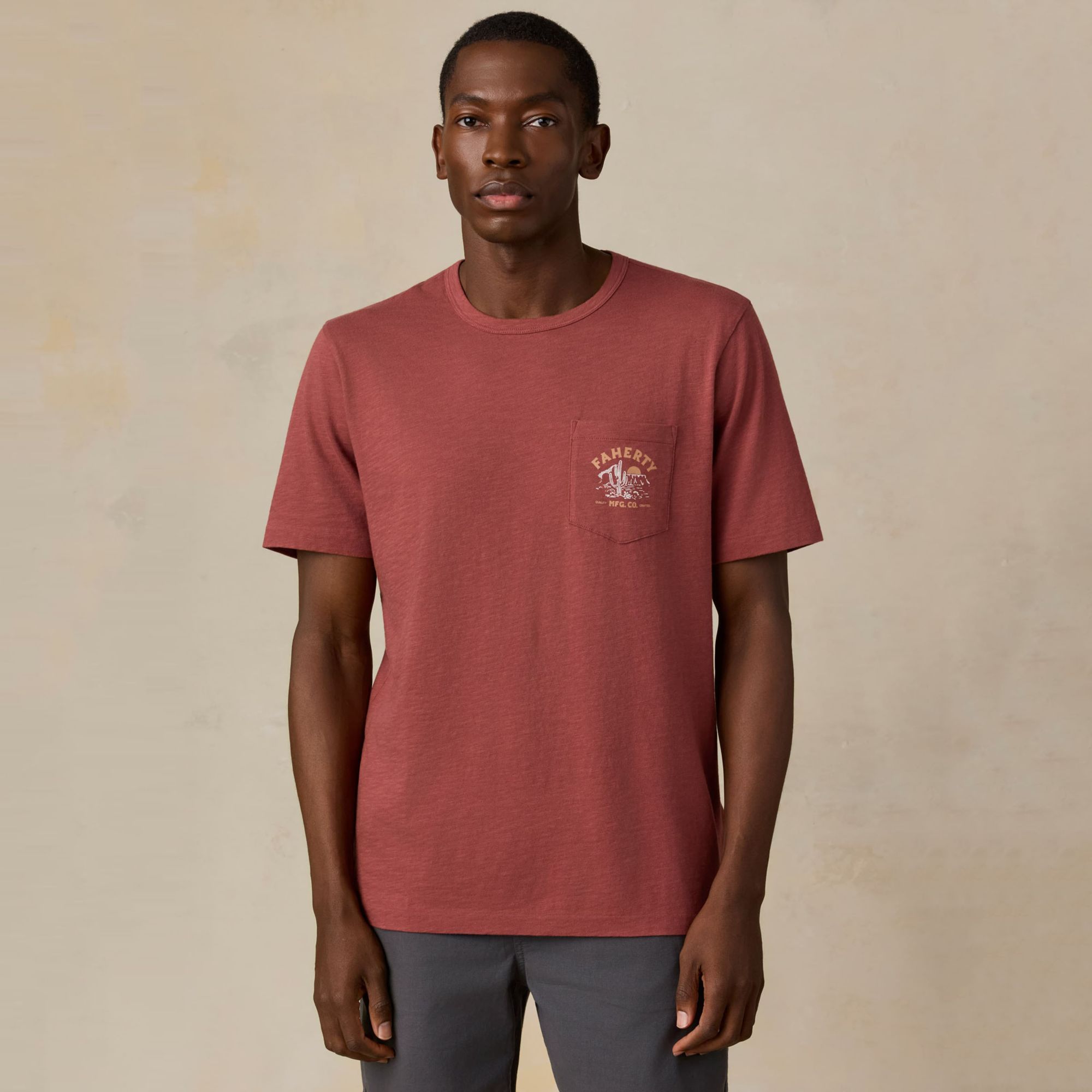 Faherty Men's Sunwashed Graphic Short Sleeve T-Shirt