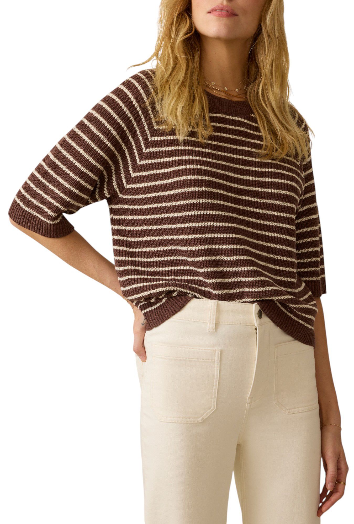 Faherty Women's Miramar Linen Sweater T-Shirt