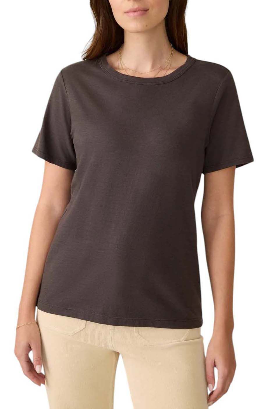 Faherty Women's Sunwashed Short Sleeve Crew T-Shirt