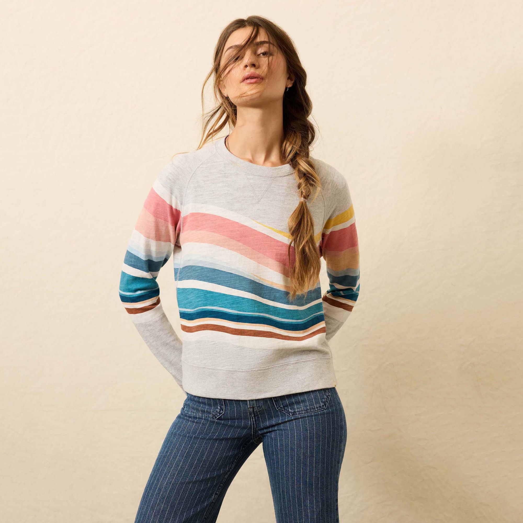 Faherty Women's Sunwashed Slub Crew