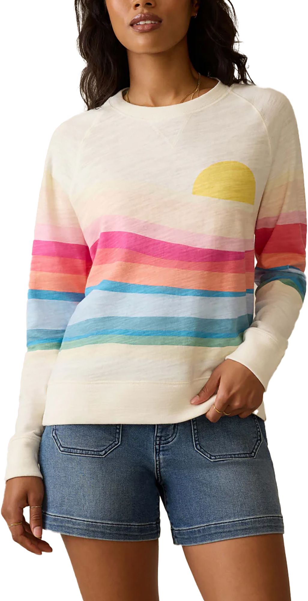 Faherty Women's Sunwashed Slub Crew