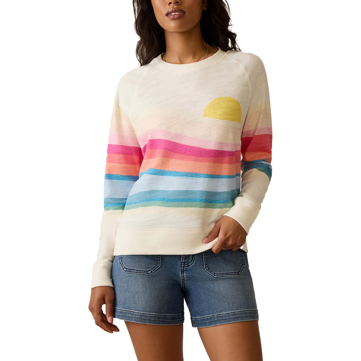 Faherty Women's Sunwashed Slub Crew