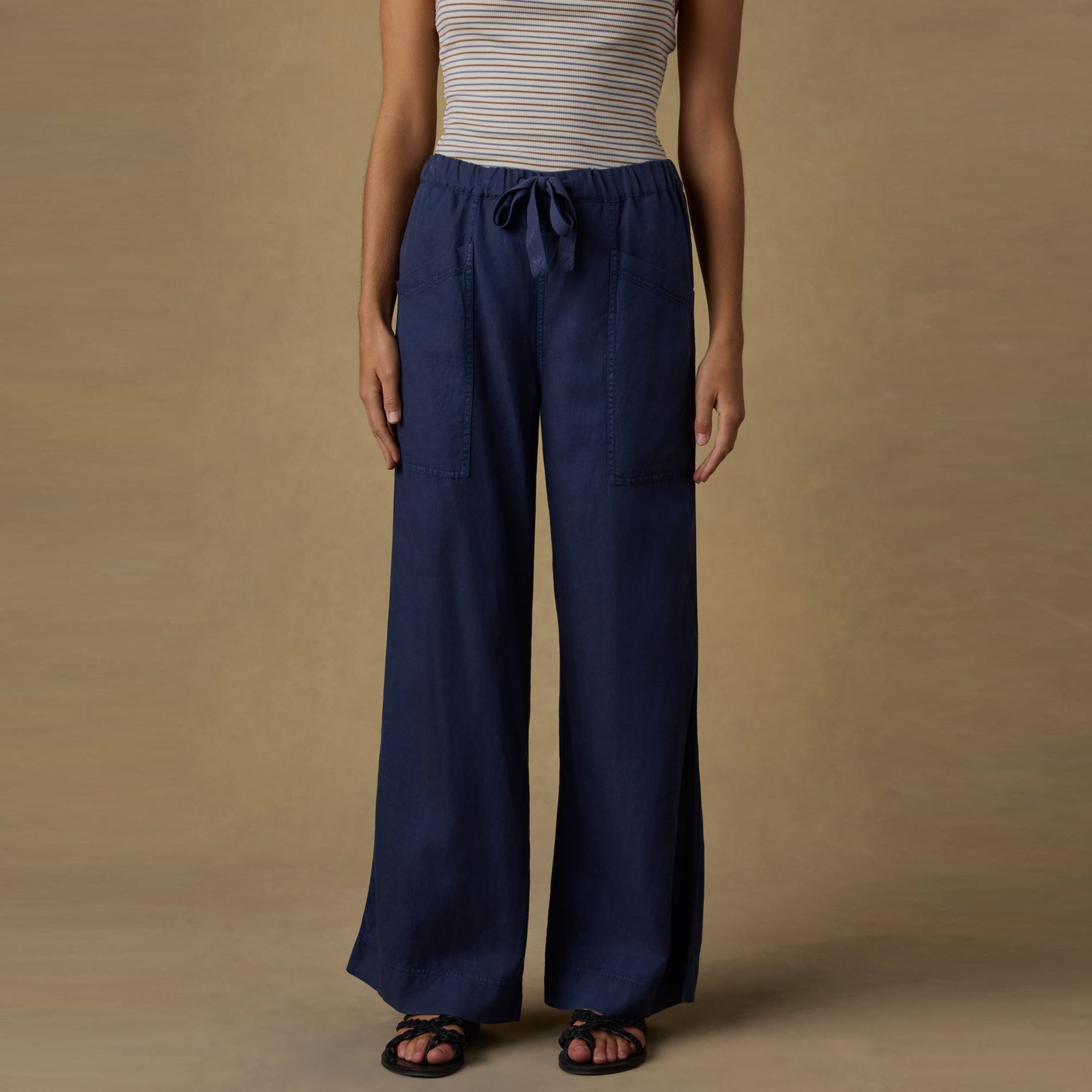 Faherty Women's Topanga Drape Wide Leg Pant