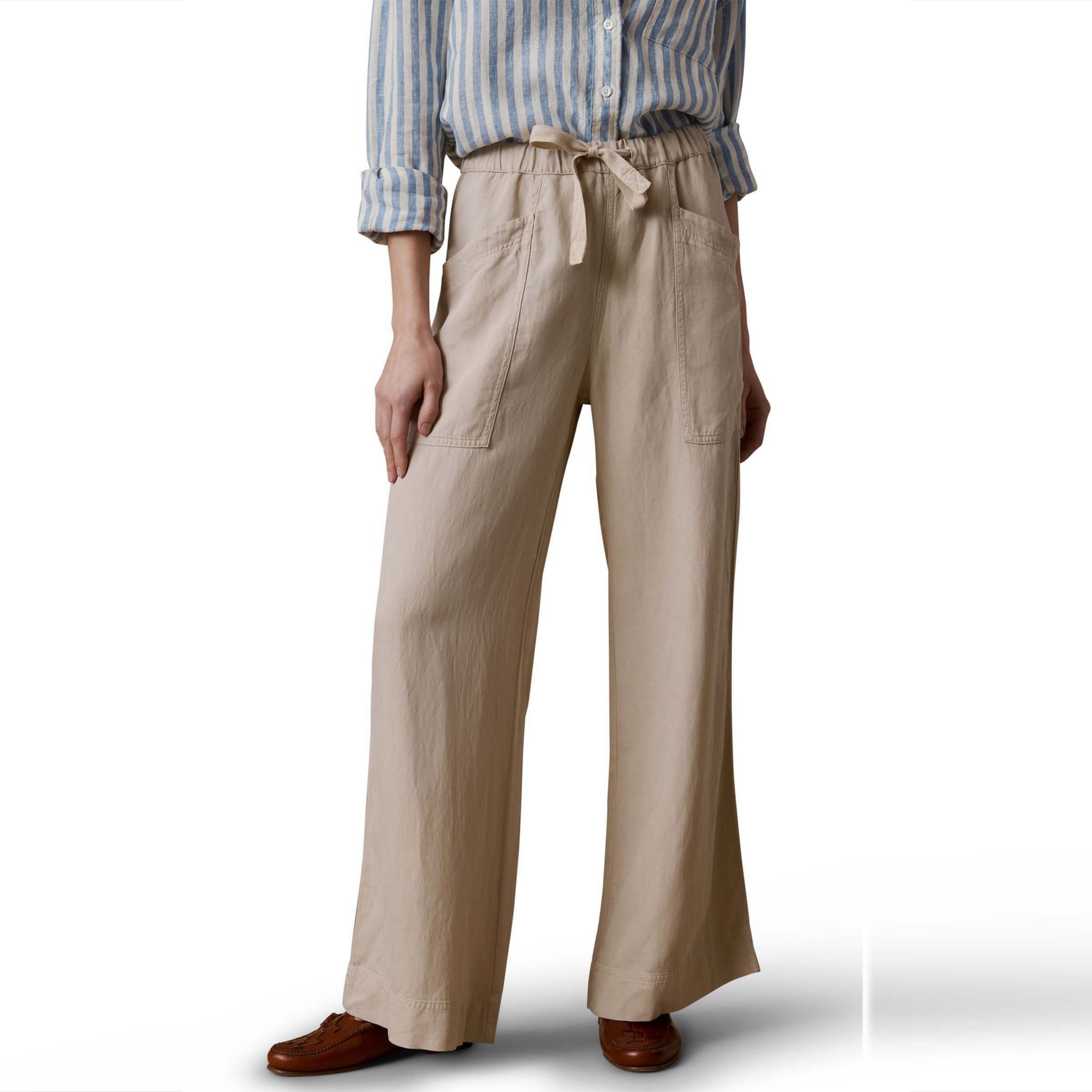 Faherty Women's Topanga Drape Wide Leg Pant