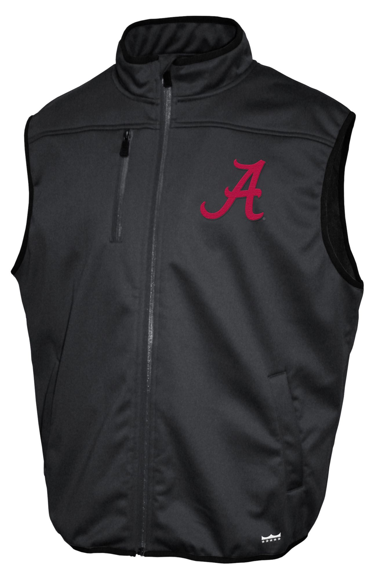 Franchise Club Men's Alabama Crimson Tide Grey Softshell Vest