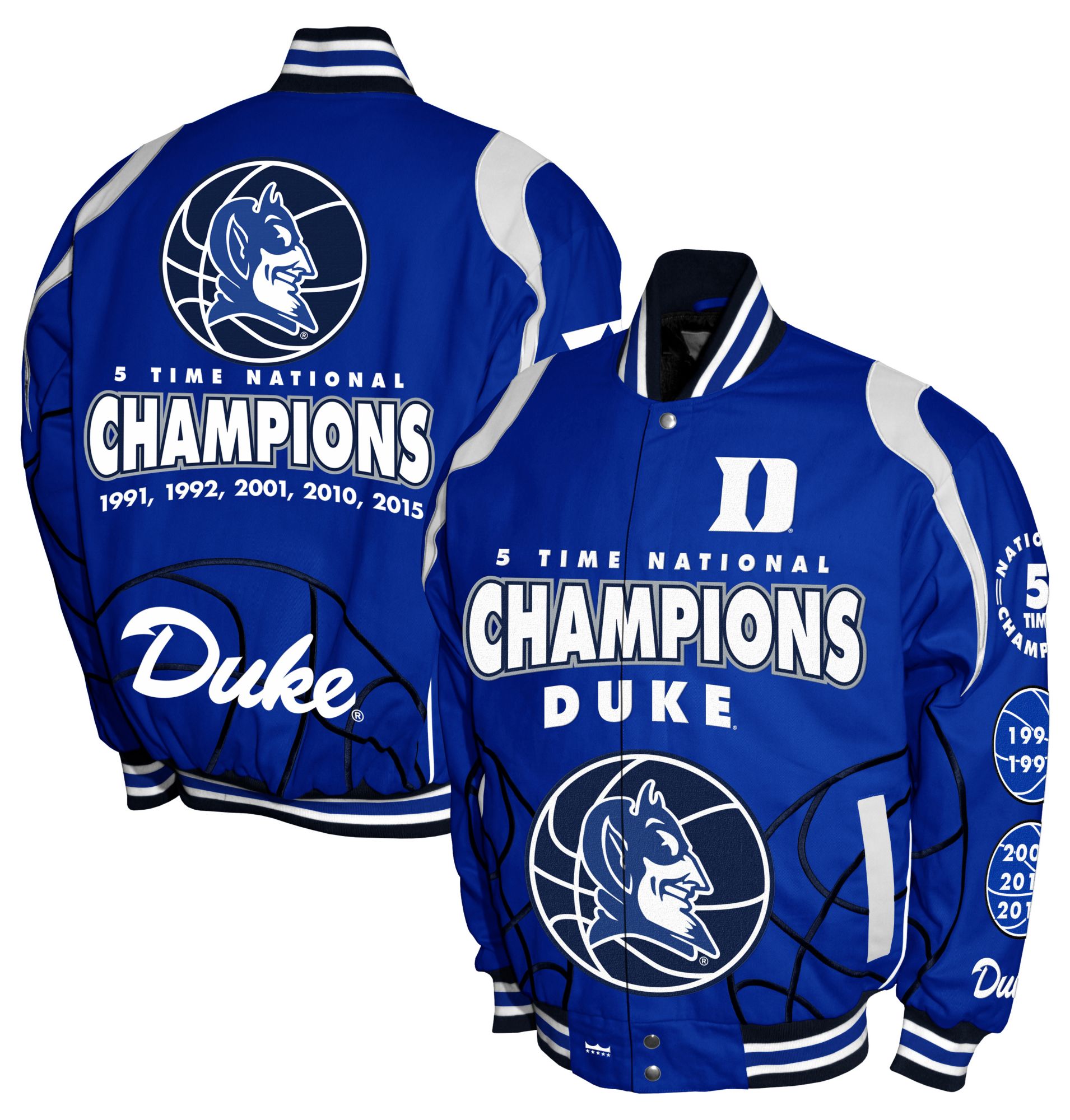 Franchise Club Men's Duke Blue Devils Royal Commemorative Twill Jacket