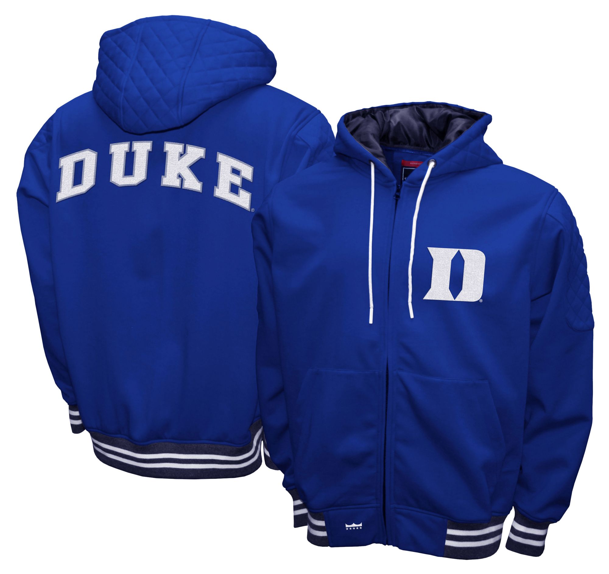 Franchise Club Men's Duke Blue Devils Royal Grind Zip-Up Hoodie