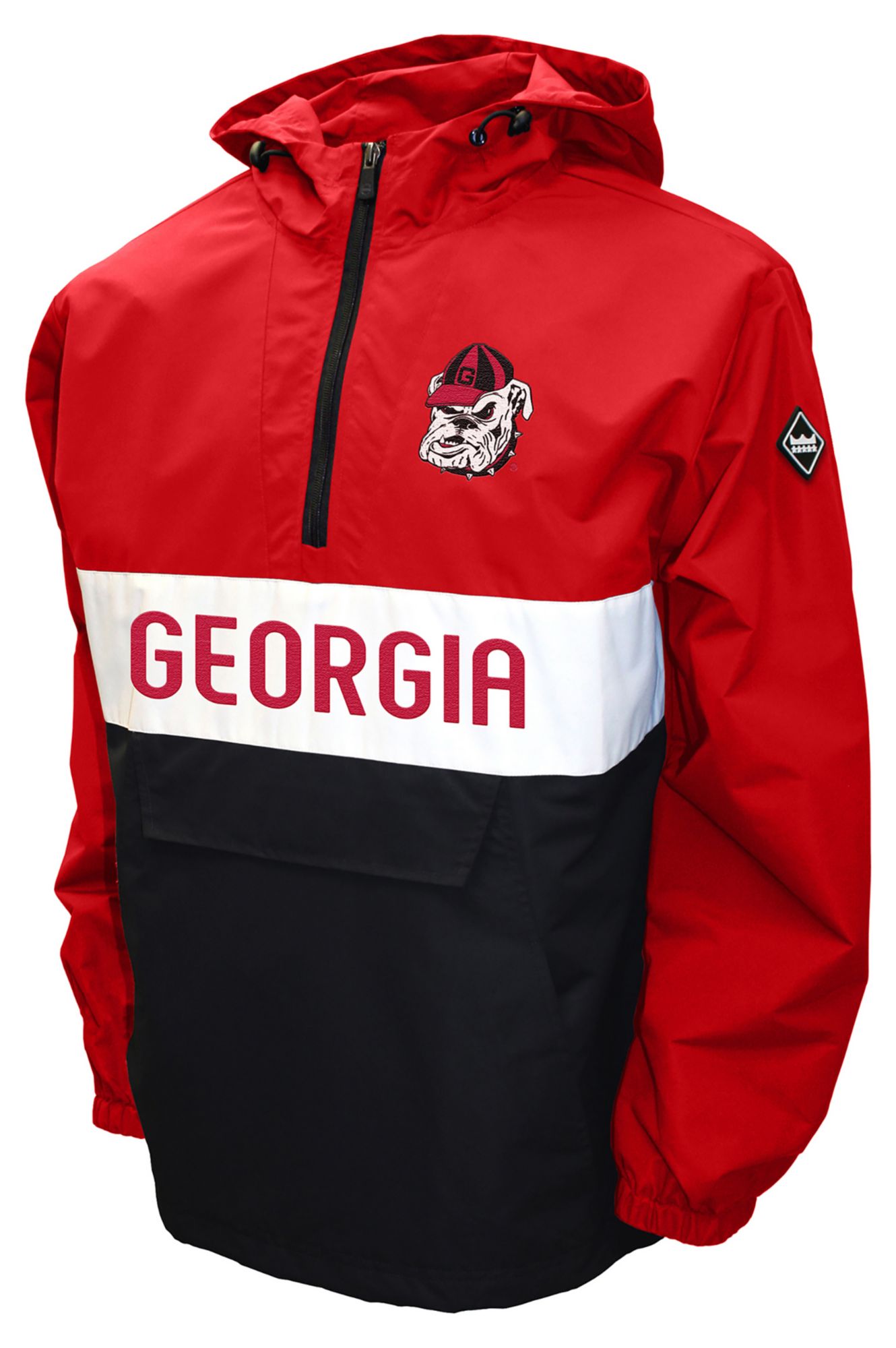 Franchise Club Men's Georgia Bulldogs Red Beta Anorak Jacket